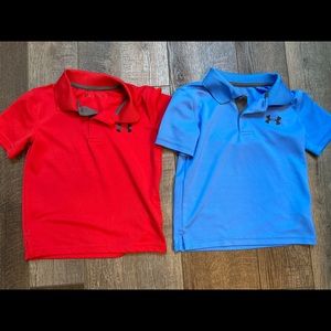 Sold!!  2 size 5 Under Armour golf polos